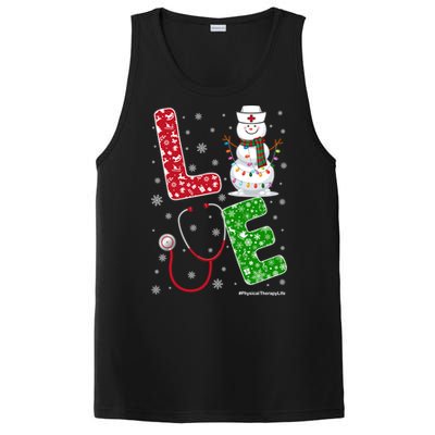 Physicaltherapylife Nurse Nursing Christmas Snow Nurse Gift PosiCharge Competitor Tank