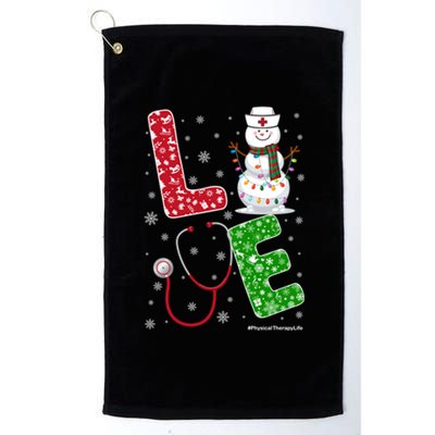 Physicaltherapylife Nurse Nursing Christmas Snow Nurse Gift Platinum Collection Golf Towel