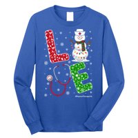 Physicaltherapylife Nurse Nursing Christmas Snow Nurse Gift Long Sleeve Shirt