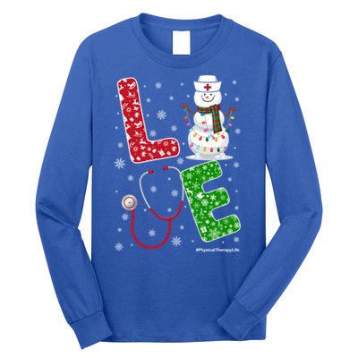 Physicaltherapylife Nurse Nursing Christmas Snow Nurse Gift Long Sleeve Shirt