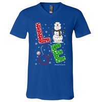 Physicaltherapylife Nurse Nursing Christmas Snow Nurse Gift V-Neck T-Shirt