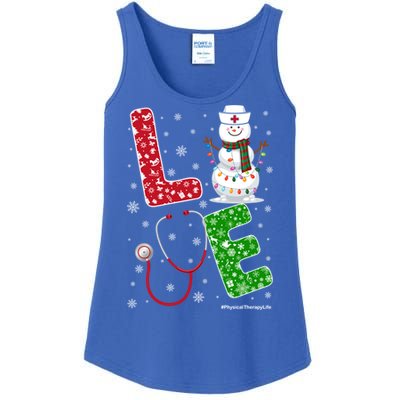 Physicaltherapylife Nurse Nursing Christmas Snow Nurse Gift Ladies Essential Tank