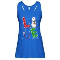 Physicaltherapylife Nurse Nursing Christmas Snow Nurse Gift Ladies Essential Flowy Tank