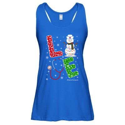 Physicaltherapylife Nurse Nursing Christmas Snow Nurse Gift Ladies Essential Flowy Tank