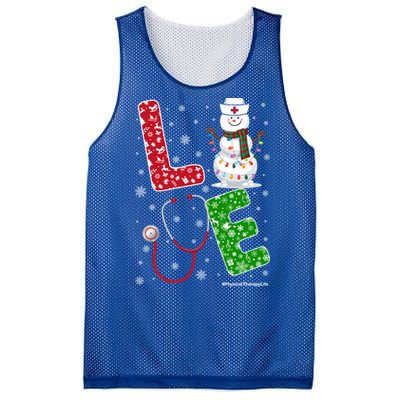 Physicaltherapylife Nurse Nursing Christmas Snow Nurse Gift Mesh Reversible Basketball Jersey Tank