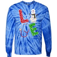 Physicaltherapylife Nurse Nursing Christmas Snow Nurse Gift Tie-Dye Long Sleeve Shirt