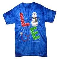 Physicaltherapylife Nurse Nursing Christmas Snow Nurse Gift Tie-Dye T-Shirt