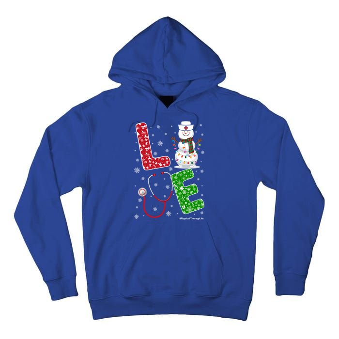 Physicaltherapylife Nurse Nursing Christmas Snow Nurse Gift Tall Hoodie