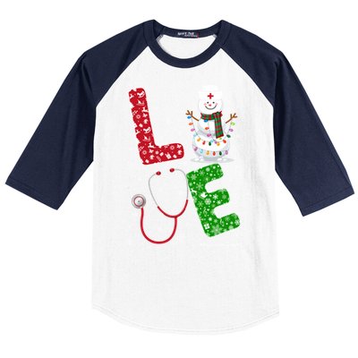 Physicaltherapylife Nurse Nursing Christmas Snow Nurse Gift Baseball Sleeve Shirt