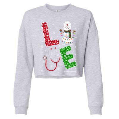 Physicaltherapylife Nurse Nursing Christmas Snow Nurse Gift Cropped Pullover Crew