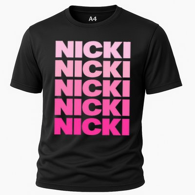Personalized Name Nicki I Love Nicki Pink Vintage Performance Shirt