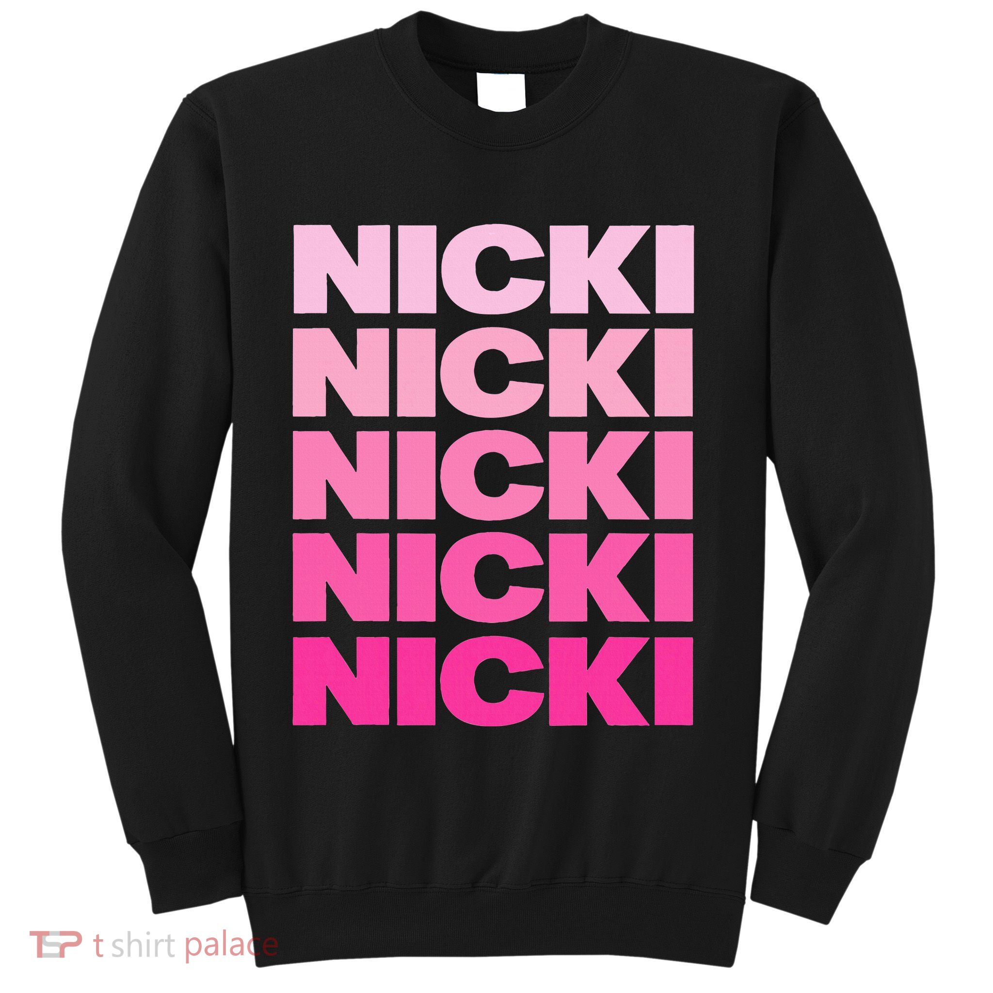 Personalized Name Nicki I Love Nicki Pink Vintage Sweatshirt