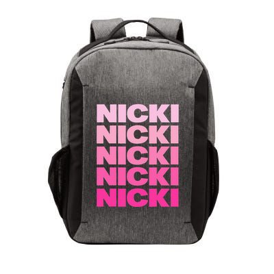 Personalized Name Nicki I Love Nicki Pink Vintage Vector Backpack