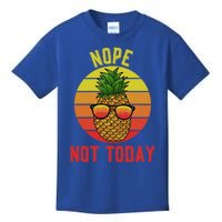 Pineapple Nope Not Today Vintage Funny Gift Kids T-Shirt