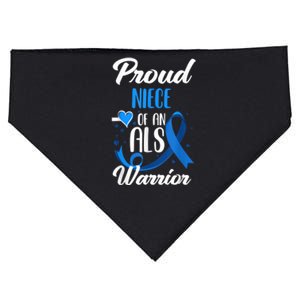 Proud Niece Of An ALS Warrior Aunt Uncle ALS Awareness USA-Made Doggie Bandana