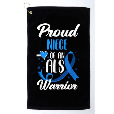 Proud Niece Of An ALS Warrior Aunt Uncle ALS Awareness Golf Towel