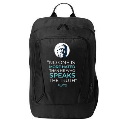 Plato No One Is More Hated Than He Who Speaks The Truth City Backpack
