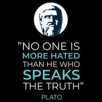 Plato No One Is More Hated Than He Who Speaks The Truth Drawstring Bag