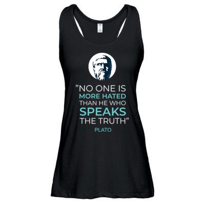 Plato No One Is More Hated Than He Who Speaks The Truth Ladies Essential Flowy Tank