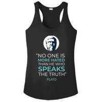 Plato No One Is More Hated Than He Who Speaks The Truth Ladies PosiCharge Competitor Racerback Tank