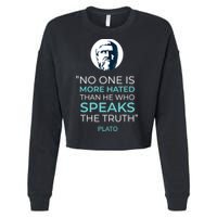 Plato No One Is More Hated Than He Who Speaks The Truth Cropped Pullover Crew