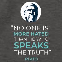 Plato No One Is More Hated Than He Who Speaks The Truth Vector Backpack
