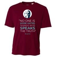 Plato No One Is More Hated Than He Who Speaks The Truth Cooling Performance Crew T-Shirt