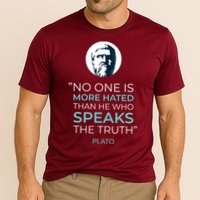 Plato No One Is More Hated Than He Who Speaks The Truth Cooling Performance Crew T-Shirt