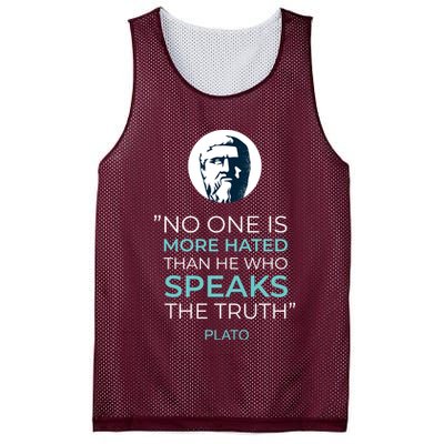 Plato No One Is More Hated Than He Who Speaks The Truth Mesh Reversible Basketball Jersey Tank
