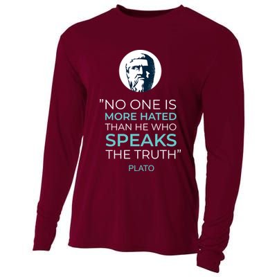 Plato No One Is More Hated Than He Who Speaks The Truth Cooling Performance Long Sleeve Crew