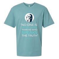 Plato No One Is More Hated Than He Who Speaks The Truth Sueded Cloud Jersey T-Shirt