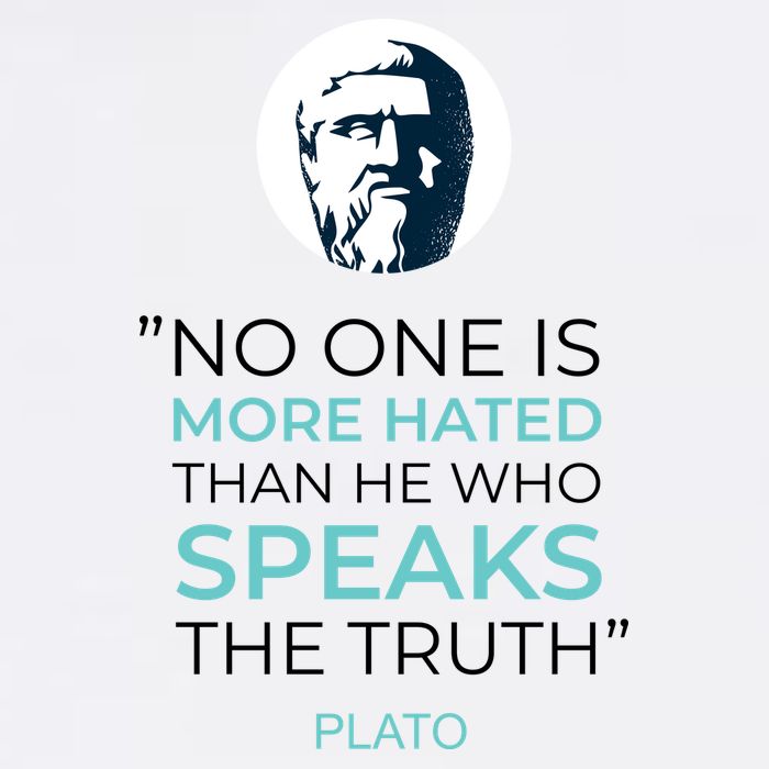 Plato No One Is More Hated Than He Who Speaks The Truth Garment-Dyed Sweatshirt