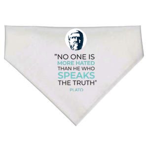 Plato No One Is More Hated Than He Who Speaks The Truth USA-Made Doggie Bandana