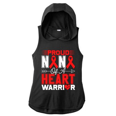 Proud Nana Of A Heart Warrior Heart Disease Awareness Month Funny Gift Ladies PosiCharge Tri-Blend Wicking Draft Hoodie Tank