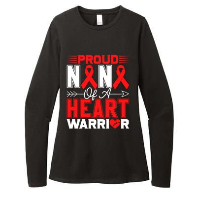 Proud Nana Of A Heart Warrior Heart Disease Awareness Month Funny Gift Womens CVC Long Sleeve Shirt