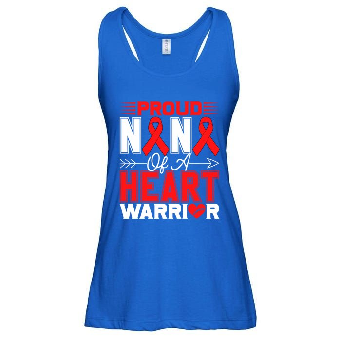 Proud Nana Of A Heart Warrior Heart Disease Awareness Month Funny Gift Ladies Essential Flowy Tank