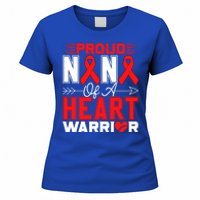 Proud Nana Of A Heart Warrior Heart Disease Awareness Month Funny Gift Women's T-Shirt