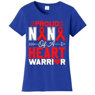 Proud Nana Of A Heart Warrior Heart Disease Awareness Month Funny Gift Women's T-Shirt