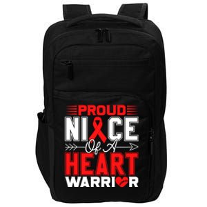 Proud Niece Of A Heart Warrior Heart Disease Awareness Month Gift Impact Tech Backpack