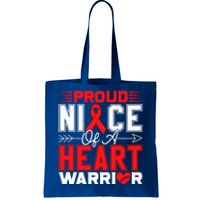 Proud Niece Of A Heart Warrior Heart Disease Awareness Month Gift Tote Bag