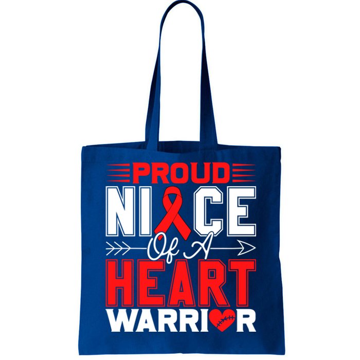 Proud Niece Of A Heart Warrior Heart Disease Awareness Month Gift Tote Bag