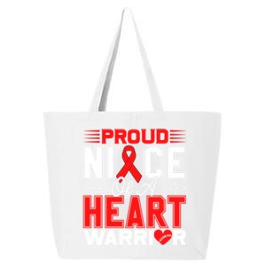 Proud Niece Of A Heart Warrior Heart Disease Awareness Month Gift 25L Jumbo Tote