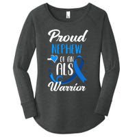 Proud Nephew Of An ALS Warrior Aunt Uncle ALS Awareness Women's Perfect Tri Tunic Long Sleeve Shirt