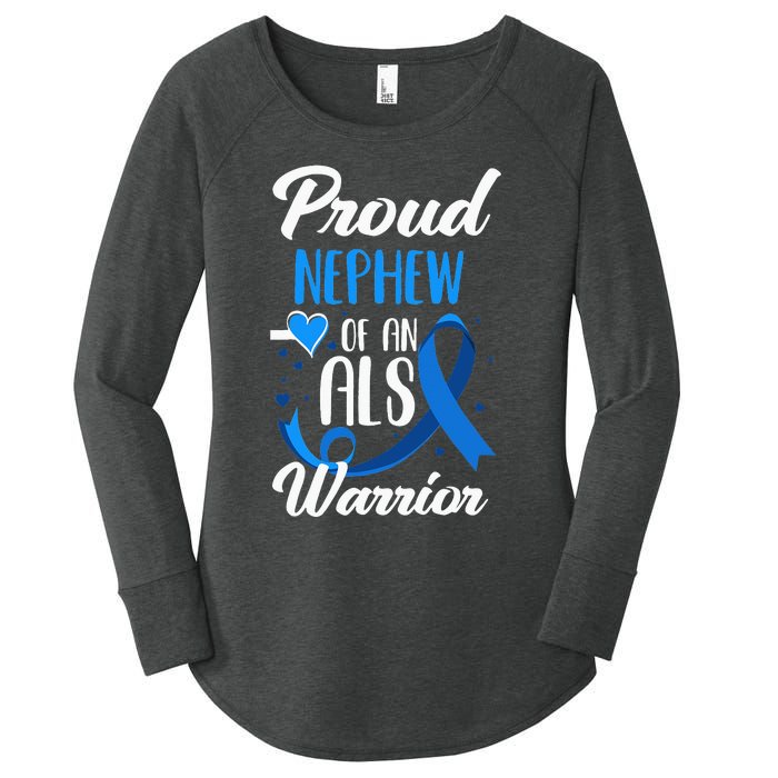 Proud Nephew Of An ALS Warrior Aunt Uncle ALS Awareness Women's Perfect Tri Tunic Long Sleeve Shirt