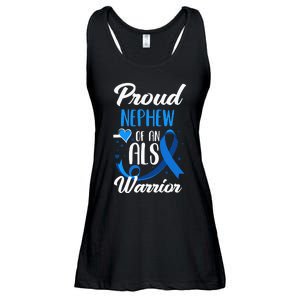 Proud Nephew Of An ALS Warrior Aunt Uncle ALS Awareness Ladies Essential Flowy Tank