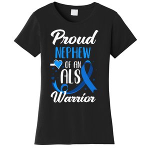 Proud Nephew Of An ALS Warrior Aunt Uncle ALS Awareness Women's T-Shirt