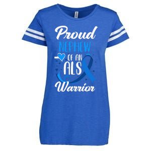 Proud Nephew Of An ALS Warrior Aunt Uncle ALS Awareness Enza Ladies Jersey Football T-Shirt