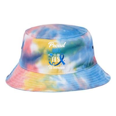 Proud Niece Of An ALS Warrior Aunt Uncle ALS Awareness Tie Dye Newport Bucket Hat