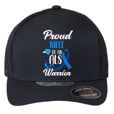 Proud Niece Of An ALS Warrior Aunt Uncle ALS Awareness Flexfit Unipanel Trucker Cap