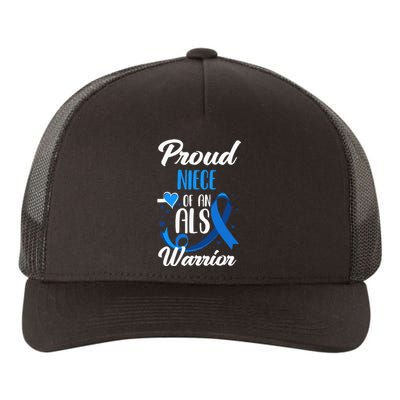 Proud Niece Of An ALS Warrior Aunt Uncle ALS Awareness Yupoong Adult 5-Panel Trucker Hat